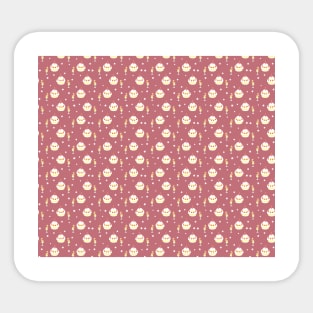 Strawberry Cake Fruit Drink Pattern Sticker